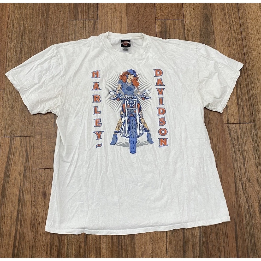 Harley Davidson Short Sleeve T-Shirt White Low Country Charleston, SC Size XXL